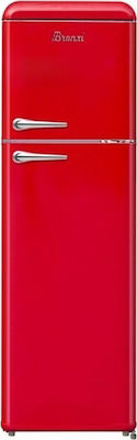 Bronxi Retro Double Door Refrigerator 244lt H175xW55xD58.5cm Red