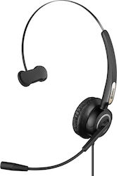 Sandberg USB Office Headset Pro Mono On Ear Multimedia Headphone with Microphone USB-A