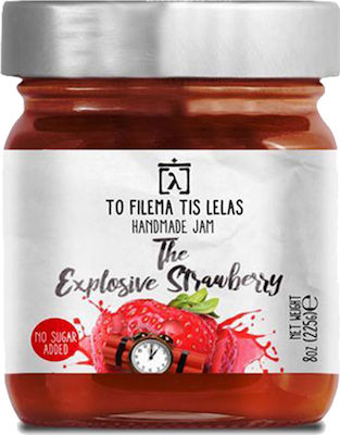 To Filema Tis Lelas Jam Strawberry The Explosive Strawberry Sugar Free 240gr