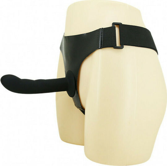 Baile Ultra Passionate Harness with Strap On Арсенал с Единично Дилдо 16см в Черен цвят