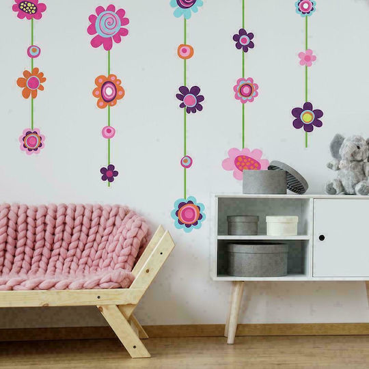 RoomMates Decor Παιδικό Διακοσμητικό Αυτοκόλλητο Τοίχου Κρεμαστά Λουλούδια 23εκ.