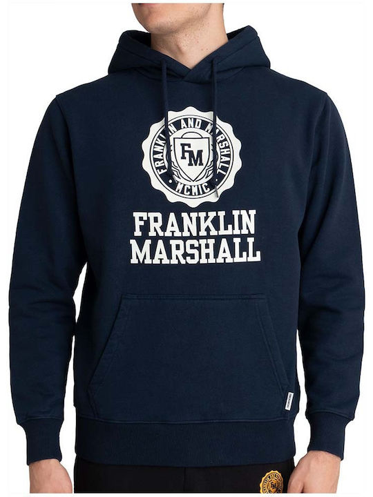 Franklin & Marshall Φούτερ με Κουκούλα Navy