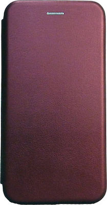 Elegance Synthetic Leather Book Burgundy (Galaxy A31)