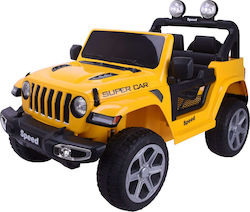 Παιδικό Αυτοκίνητο Τύπου Jeep Wrangler Rubicon Ηλεκτροκίνητο με Τηλεκατεύθυνση Διθέσιο 12 Volt Κίτρινο