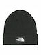 Dock Worker Recycled Beanie Unisex Beanie Knitted in Black color