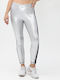 BodyTalk 1202-905006 Women's Long Training Legging High Waisted Silver