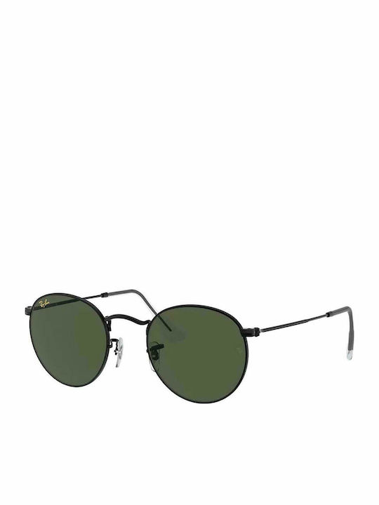 Ray Ban Round Metal Unisex Sunglasses with Blac...