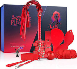 LoveBoxxx Secret Pleasure Kit BDSM Kit σε Κόκκινο Χρώμα