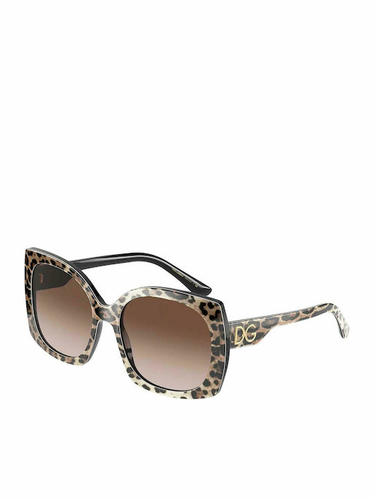 Dolce & Gabbana Γυναικεία Γυαλιά Ηλίου με Καφέ Κοκκάλινο Σκελετό και Καφέ Ντεγκραντέ Φακό DG4385 3163/13