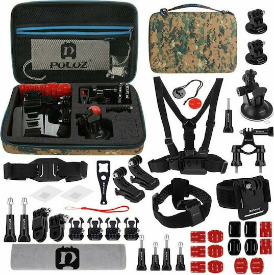 Puluz Kit Set 50 Accesorii pentru Cameră de Acțiune