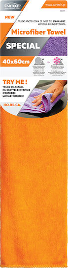 Cartech Special Orange Cloth Microfiber Cleaning for Windows Car 300gsm Orange 60x40cm
