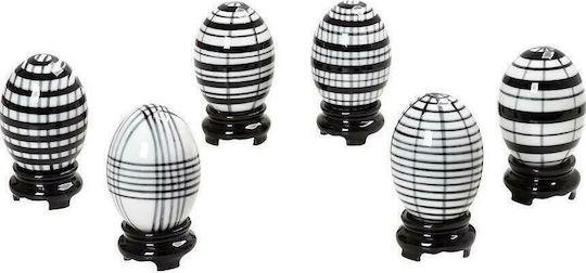 Espiel Easter Egg Porcelain 7x5x7cm Set 6pcs (Various Designs)