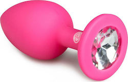 Easytoys Diamond Dop Anal Mici Pink / Clear 7.5cm