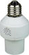 Ecosavers Socket Extension for Socket E27 in White color Set 1pcs E27 Lamp Base with Timer Automatically Closes from 5-60 Minutes 481