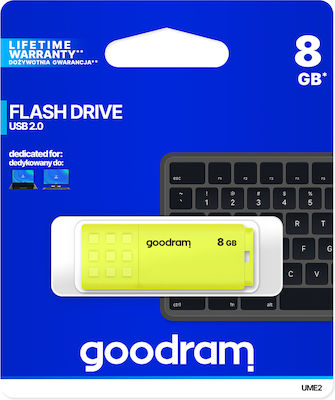 GoodRAM UME2 8GB USB 2.0 Stick Κίτρινο