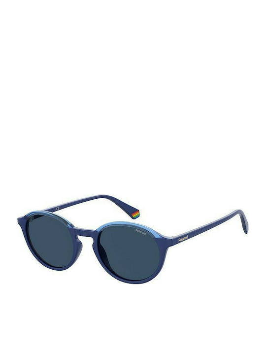 Polaroid Sunglasses with Blue Plastic Frame and Blue Polarized Lens PLD6125/S PJP/C3