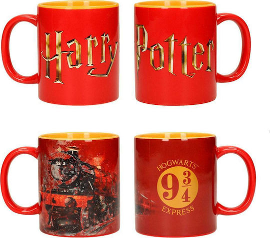 Sd Toys Harry Potter - Logo & Hogwarts Express Κούπα Κεραμική Κόκκινη 330ml 2τμχ