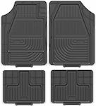 Auto Gs Set of Front and Rear Mats Universal 4pcs from Rubber Black