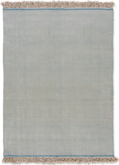 Tapicap Diagonio Handgefertigt Teppich Außenbereich Rechteckig Synthetisch,Polyester/Cotton/Leather mit Fransen Ciel-Beige