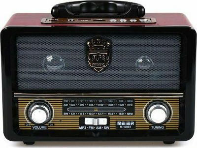 Meier M-108BT Retro Radio de masă Reîncărcabil cu USB Multicolor