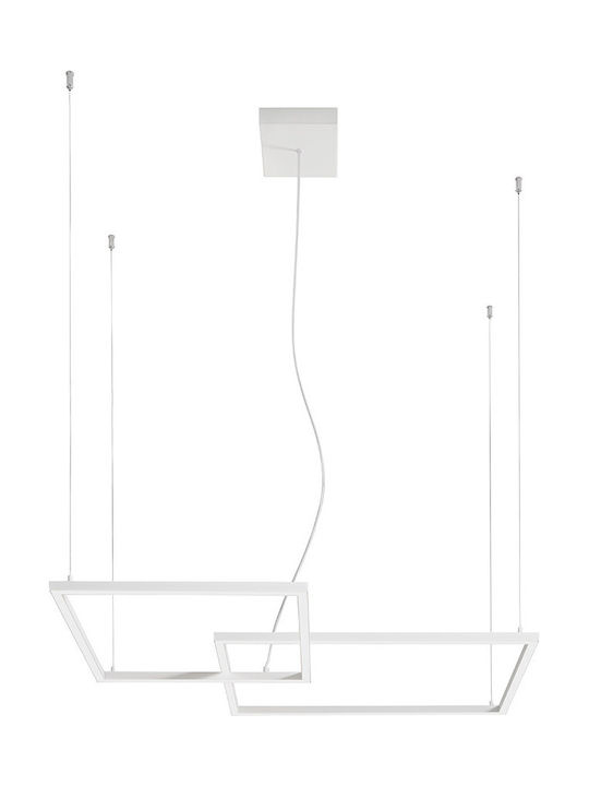 Perenz Cross Pendant Light LED with Warm to Cool White Light White