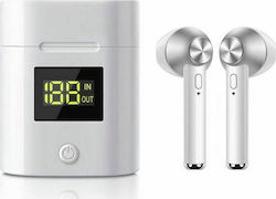 Clever CleverPods Earbud Bluetooth Handsfree Ακουστικά με Θήκη Φόρτισης Λευκά