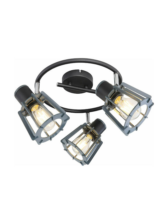 Globo Lighting Maha Modernă Metalică Plafonieră de tavan cu Dulie E27 Negru