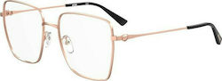 Moschino Women's Prescription Eyeglass Frames Rose Gold MOS577/G DDB