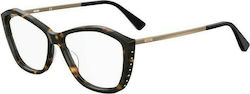 Moschino Eyeglass Frame Butterfly Brown Tortoise MOS573 086