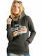 Vintage Logo Women's Sweatshirt Hooded Black