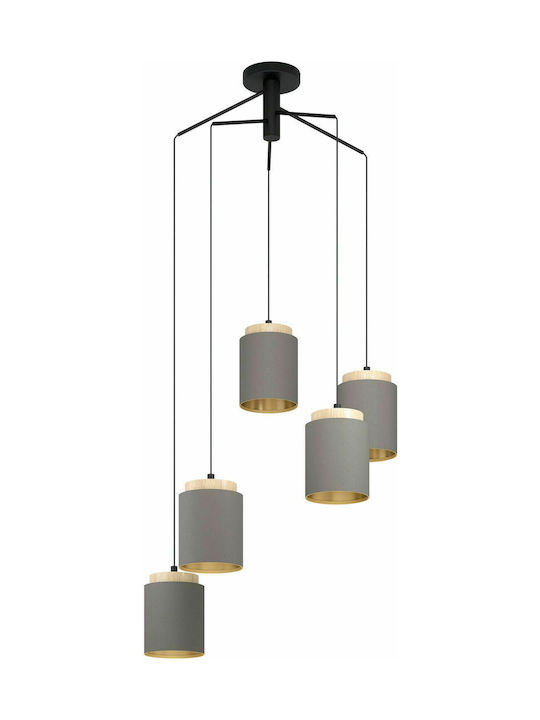 Eglo Albariza Pendant Suspension for 5 Bulbs E27 Brown