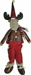 XMASfest Christmas Fabric Reindeer Figure Red 75x25x25cm