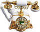 MYS-8326A Кабелен телефон Ретро Златист PS-102460