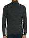 Jack & Jones Men's Long Sleeve Sweater Turtleneck Dark Grey