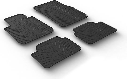Gledring Set of Front and Rear Mats 4pcs for BMW Series 1 2011-2019 Black