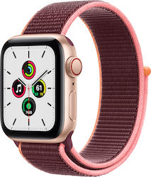 Apple Watch SE Cellular Aluminium 40mm Waterproof with eSIM and Heart Rate Monitor (Gold & Plum Sport Loop) Apple Watch SE Cellular Aluminium 40mm Waterproof with eSIM and Heart Rate Monitor (Gold & Plum Sport Loop)