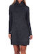 Mini Dress Turtleneck Dark Grey