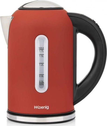 HKoenig Kettle 1.7lt 2200W Red