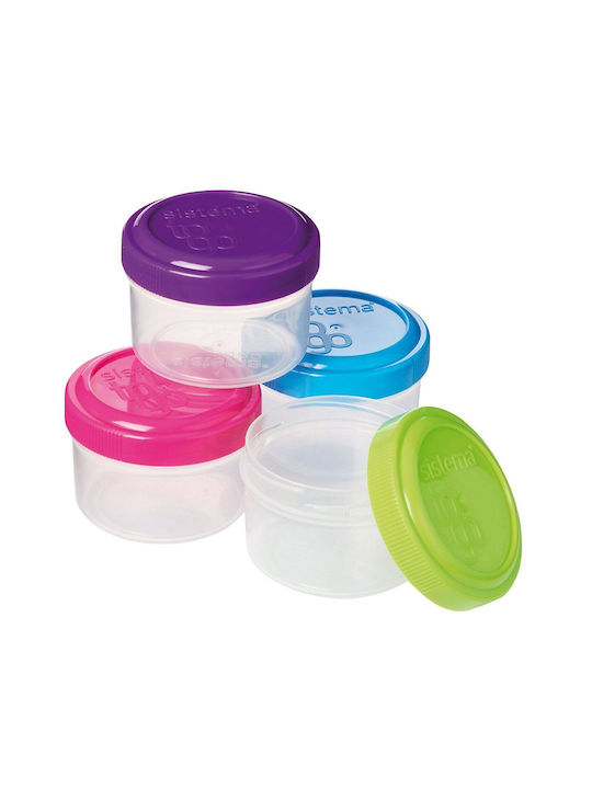 Sistema Dressing To Go Σετ Δοχεία Φαγητού Πλαστικά Πολύχρωμα 4τμχ