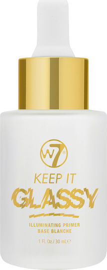 W7 Cosmetics Keep It Glassy Primer Προσώπου σε Υγρή Μορφή Illuminating 30ml