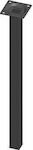 Element-System Πόδι Επίπλου από Μέταλλο Κατάλληλο για Τραπέζι σε Μαύρο Χρώμα 2.5x2.5x25cm 4τμχ