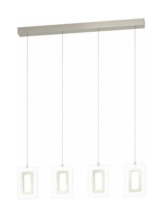 Eglo Enaluri Pendant Light LED Rail with Warm White Light Silver