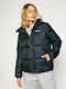 Columbia Kurz Damen Puffer Jacke für Winter Schwarz