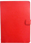 ObaStyle Klappdeckel Synthetisches Leder Rot (Universal 9-10,1 Zoll)