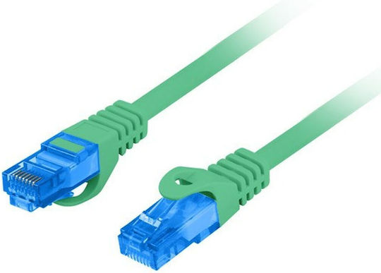 Lanberg Flat S/FTP Cat.6a (Gigabit) Καλώδιο Δικτύου Ethernet 20m Πράσινο