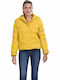 Splendid Women's Short Puffer Jacket for Winter with Hood Yellow