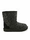 1112388 Suede Kids Boots Black