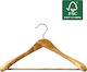 ORDINETT ITALY Clothes hanger for coats and suits Wooden 45x5.5x24.5cm FSC Certification Brown