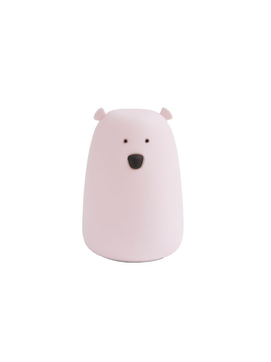Rabbit & Friends Lămpi De Veghe Pentru Copii Ursuleț Cu Baterii Roz
