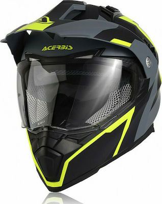 Acerbis Flip FS-606 On-Off Helmet ECE 22.05 1560gr Black/Grey/Fluo